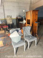 MaxSold Auction: Pair of Light Gray Velvet Wingback Accent Chairs - A - Allentown (Pennsylvania, USA) SELLER MANAGED Moving Online Auction -  South Fulton Street