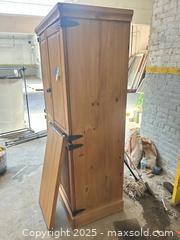 MaxSold Auction: Rustic Pine TV Armoire/Cabinet, 70 3/4" H x 40 1/4" W - C - Allentown (Pennsylvania, USA) SELLER MANAGED Moving Online Auction -  South Fulton Street