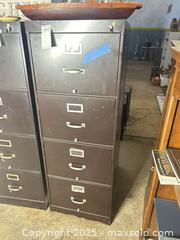 MaxSold Auction: Shaw-Walker 4-Drawer Vertical Lateral Metal Filing Cabinet, Dark Brown - B - Allentown (Pennsylvania, USA) SELLER MANAGED Moving Online Auction -  South Fulton Street