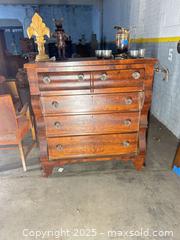 MaxSold Auction: Victorian-Style Serpentine Figured Veneer Dresser, 42x21x45 - C - Allentown (Pennsylvania, USA) SELLER MANAGED Moving Online Auction -  South Fulton Street