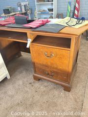 MaxSold Auction: Wood Office Desk/Credenza with Left File Pedestal, 69 x 21.25 x 30 in - C - Allentown (Pennsylvania, USA) SELLER MANAGED Moving Online Auction -  South Fulton Street