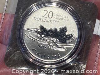 MaxSold Auction: 2012 Canada $20 Fine Silver Coin – “Farewell to the Penny” w/ Folder & COA - London (Ontario, Canada) PARTNER MANAGED Downsizing Online Auction - Trillium Crescent