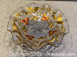MaxSold Auction: Antique Dugan Goofus Glass Pedestal Bowl – Intaglio Cherry Pattern (Early 1900s) - London (Ontario, Canada) PARTNER MANAGED Downsizing Online Auction - Trillium Crescent