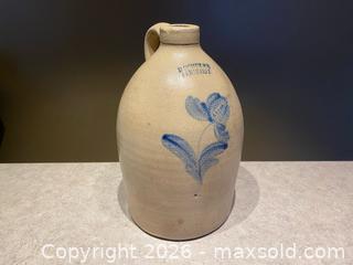 MaxSold Auction: Antique Stoneware Jug – R. Schuler, Paris, Ontario - London (Ontario, Canada) PARTNER MANAGED Downsizing Online Auction - Trillium Crescent