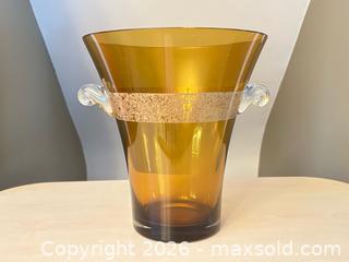 MaxSold Auction: Art Glass Amber Champagne / Ice Bucket with Clear Applied Handles - London (Ontario, Canada) PARTNER MANAGED Downsizing Online Auction - Trillium Crescent