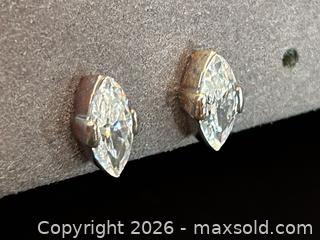 MaxSold Auction: Avon Silvertone Cubic Zirconia Marquise Stud Earrings – In Original Box - London (Ontario, Canada) PARTNER MANAGED Downsizing Online Auction - Trillium Crescent