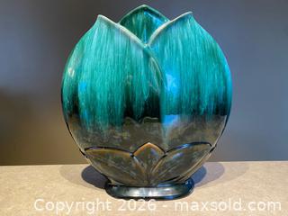 MaxSold Auction: Blue Mountain Pottery Sculptural Vase – Green Drip Glaze (Canada) - London (Ontario, Canada) PARTNER MANAGED Downsizing Online Auction - Trillium Crescent