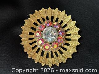 MaxSold Auction: BSK Signed Sunburst Brooch Pendant - London (Ontario, Canada) PARTNER MANAGED Downsizing Online Auction - Trillium Crescent