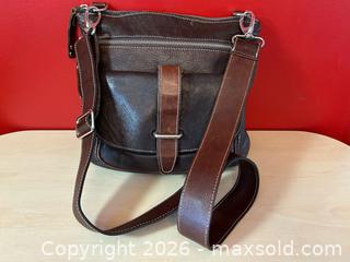 MaxSold Auction: Canadian Roots Genuine Leather Crossbody / Messenger Bag – Brown - London (Ontario, Canada) PARTNER MANAGED Downsizing Online Auction - Trillium Crescent