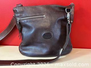 MaxSold Auction: Canadian Roots Genuine Leather Crossbody / Messenger Bag – Brown - London (Ontario, Canada) PARTNER MANAGED Downsizing Online Auction - Trillium Crescent