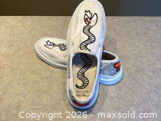MaxSold Auction: Cole Haan x Keith Haring Shoes Slip-On Sneakers – White Canvas – Women’s Size 8B - London (Ontario, Canada) PARTNER MANAGED Downsizing Online Auction - Trillium Crescent