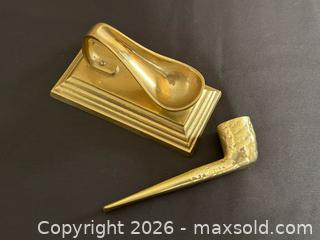 MaxSold Auction: Decorative Brass Pipe with Brass Stand  - London (Ontario, Canada) PARTNER MANAGED Downsizing Online Auction - Trillium Crescent