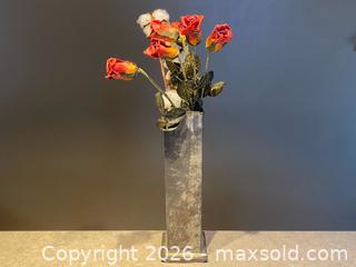 MaxSold Auction: Decorative Faux Floral Arrangement in Metal Vase - London (Ontario, Canada) PARTNER MANAGED Downsizing Online Auction - Trillium Crescent