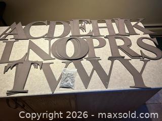 MaxSold Auction: Decorative Metal Alphabet Letter Set – 9.25” Tall (Includes Screws) - London (Ontario, Canada) PARTNER MANAGED Downsizing Online Auction - Trillium Crescent