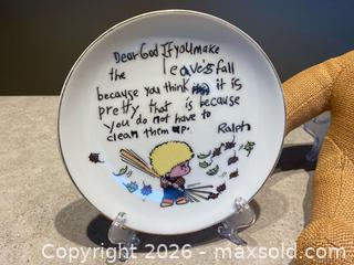MaxSold Auction: Enterprise Exclusive – Enesco Expressions Hand-Painted Quote Plate with Decorative Bear - London (Ontario, Canada) PARTNER MANAGED Downsizing Online Auction - Trillium Crescent
