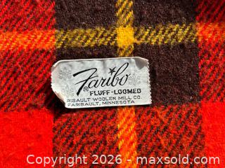MaxSold Auction: Faribo Wool Plaid Blanket – Fluff-Loomed, Red Plaid with Fringe - London (Ontario, Canada) PARTNER MANAGED Downsizing Online Auction - Trillium Crescent