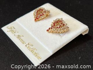 MaxSold Auction: Fifth Avenue Collection Crystal Heart Earrings - London (Ontario, Canada) PARTNER MANAGED Downsizing Online Auction - Trillium Crescent