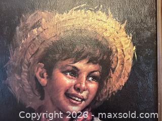 MaxSold Auction: Framed Vintage Portrait-Style Wall Art – Boy with Pitcher - London (Ontario, Canada) PARTNER MANAGED Downsizing Online Auction - Trillium Crescent