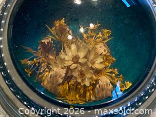 MaxSold Auction: Glass Paperweight with Dried Floral Center – 3in D - London (Ontario, Canada) PARTNER MANAGED Downsizing Online Auction - Trillium Crescent