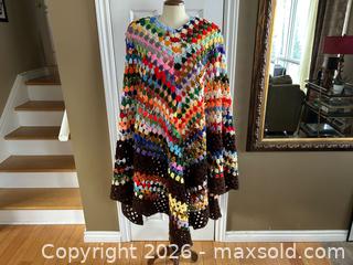MaxSold Auction: Handmade Vintage Crochet Afghan Poncho – One of a Kind - London (Ontario, Canada) PARTNER MANAGED Downsizing Online Auction - Trillium Crescent