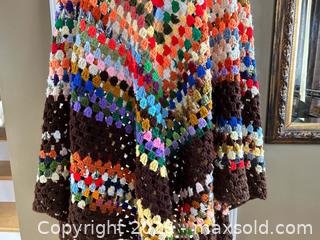 MaxSold Auction: Handmade Vintage Crochet Afghan Poncho – One of a Kind - London (Ontario, Canada) PARTNER MANAGED Downsizing Online Auction - Trillium Crescent