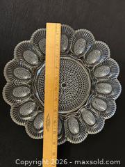 MaxSold Auction: Indiana Glass Hobnail Deviled Egg / Relish Plate – Clear Pressed Glass - London (Ontario, Canada) PARTNER MANAGED Downsizing Online Auction - Trillium Crescent