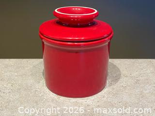 MaxSold Auction: L. Tremain “Butter Bell” Crock – Red - London (Ontario, Canada) PARTNER MANAGED Downsizing Online Auction - Trillium Crescent