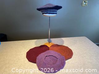 MaxSold Auction: Lot of Four Handmade Knit Tam Hats - London (Ontario, Canada) PARTNER MANAGED Downsizing Online Auction - Trillium Crescent