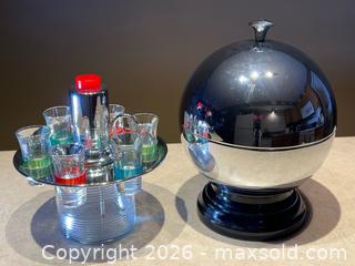 MaxSold Auction: MCM Atomic Chrome Ball Bar Set by United Metal Goods - London (Ontario, Canada) PARTNER MANAGED Downsizing Online Auction - Trillium Cres.