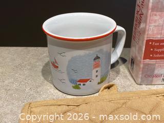 MaxSold Auction: Mixed Lot – Apron, Potholder, Mug, Candleholder & Puzzle Dictionary  - London (Ontario, Canada) PARTNER MANAGED Downsizing Online Auction - Trillium Crescent