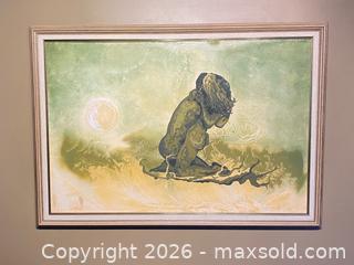 MaxSold Auction: Original Framed Abstract Figurative Painting (Unsigned) - London (Ontario, Canada) PARTNER MANAGED Downsizing Online Auction - Trillium Crescent