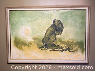 MaxSold Auction: Original Framed Abstract Figurative Painting (Unsigned) - London (Ontario, Canada) PARTNER MANAGED Downsizing Online Auction - Trillium Crescent