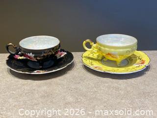 MaxSold Auction: Pair of Hand-Painted Lustreware Tea Cups & Saucers – Made in Japan - London (Ontario, Canada) PARTNER MANAGED Downsizing Online Auction - Trillium Crescent
