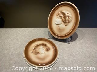 MaxSold Auction: Pair of Vintage Duncan Ceramic Wall Plaques, c.1975 - London (Ontario, Canada) PARTNER MANAGED Downsizing Online Auction - Trillium Crescent