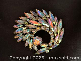 MaxSold Auction: RARE Vintage Signed Sherman Aurora Borealis Pinwheel Brooch - London (Ontario, Canada) PARTNER MANAGED Downsizing Online Auction - Trillium Crescent