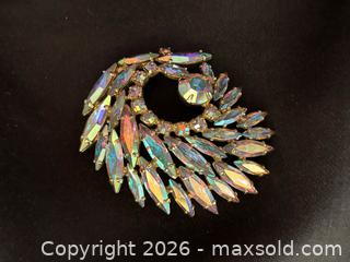 MaxSold Auction: RARE Vintage Signed Sherman Aurora Borealis Pinwheel Brooch - London (Ontario, Canada) PARTNER MANAGED Downsizing Online Auction - Trillium Crescent