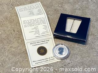 MaxSold Auction: Royal Canadian Mint $20 Fine Silver Maple Leaf Coin (2011) w/ Box & COA - London (Ontario, Canada) PARTNER MANAGED Downsizing Online Auction - Trillium Crescent