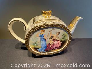 MaxSold Auction: Sadler England Porcelain Tea Set – 3 Pieces – Classical Scene & Gold Accents - London (Ontario, Canada) PARTNER MANAGED Downsizing Online Auction - Trillium Crescent