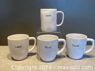 MaxSold Auction: Set of 4 Rae Dunn Artisan Collection Mugs – Inspirational Words - London (Ontario, Canada) PARTNER MANAGED Downsizing Online Auction - Trillium Crescent