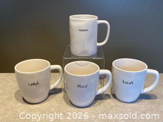 MaxSold Auction: Set of 4 Rae Dunn Artisan Collection Mugs – Inspirational Words - London (Ontario, Canada) PARTNER MANAGED Downsizing Online Auction - Trillium Crescent