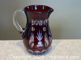 MaxSold Auction: Stunning Vintage Bohemian Ruby Red Cut-to-Clear Crystal Pitcher – Mid-Century Czech Art Gl - London (Ontario, Canada) PARTNER MANAGED Downsizing Online Auction - Trillium Crescent