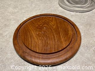 MaxSold Auction: Teak Wood Cheese Board with Glass Cloche – Thailand - London (Ontario, Canada) PARTNER MANAGED Downsizing Online Auction - Trillium Crescent