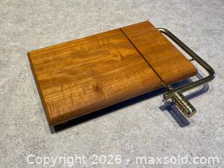 MaxSold Auction: Teak Wood Cheese Slicer / Cutting Board – Wire Cutter – Made in Thailand - London (Ontario, Canada) PARTNER MANAGED Downsizing Online Auction - Trillium Crescent