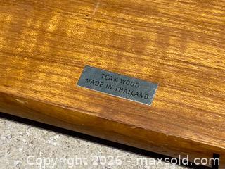 MaxSold Auction: Teak Wood Cheese Slicer / Cutting Board – Wire Cutter – Made in Thailand - London (Ontario, Canada) PARTNER MANAGED Downsizing Online Auction - Trillium Crescent