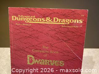 MaxSold Auction: The Complete Book of Dwarves Advanced Dungeons & Dragons – Player’s Handbook Rules Supplement - London (Ontario, Canada) PARTNER MANAGED Downsizing Online Auction - Trillium Crescent