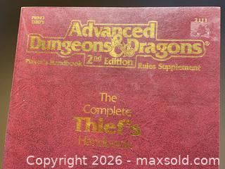 MaxSold Auction: The Complete Thief’s Handbook Advanced Dungeons & Dragons – Player’s Handbook / Rules Supplement - London (Ontario, Canada) PARTNER MANAGED Downsizing Online Auction - Trillium Crescent