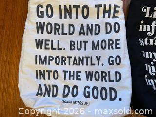 MaxSold Auction: Two Canvas Quote Tote Bags – Black & White - London (Ontario, Canada) PARTNER MANAGED Downsizing Online Auction - Trillium Crescent