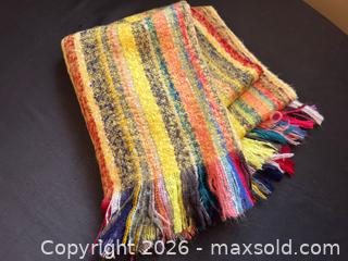 MaxSold Auction: Very Soft Striped Acrylic Throw Blanket – 51in x 69in - London (Ontario, Canada) PARTNER MANAGED Downsizing Online Auction - Trillium Crescent