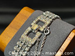 MaxSold Auction: Vintage Crystal Rhinestone Four-Strand Bracelet - London (Ontario, Canada) PARTNER MANAGED Downsizing Online Auction - Trillium Crescent