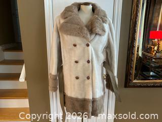 MaxSold Auction: Vintage Double-Breasted Faux Fur Coat with Leather Belt - London (Ontario, Canada) PARTNER MANAGED Downsizing Online Auction - Trillium Crescent